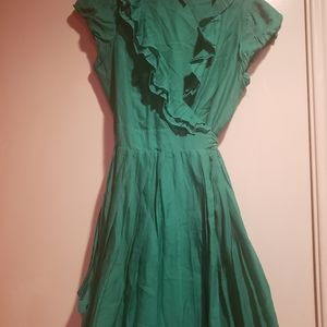 Double Zero Brand Women Green Wrapped Dress